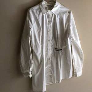 CAbi Asymmetrical Button-down Blouse